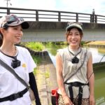 釣りガールと真夏の大江川来たらすぐ釣れた！