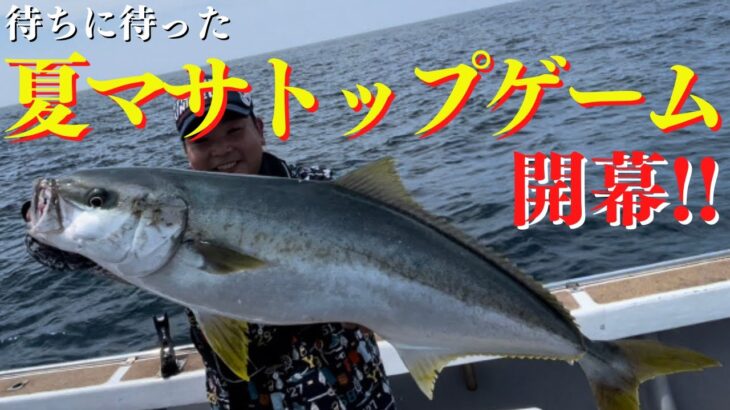 夏マサ到来❕トップ＆ジギング釣行　海面を割って出て来るデカマサの迫力をどうぞ🙇