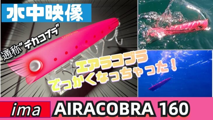 【水中映像】新発売！エアラコブラ160！通称デカコブラ！これで秋のビッグベイトシーバス釣りまくりましょ！【アイマ】【シーバス】