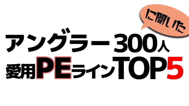 300人のシーバスアングラーに聞いた愛用PEラインはこれだ！