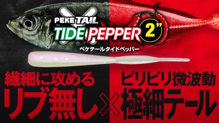 【アジングPV】リブ無しだから可能な繊細な攻め/ペケテールタイドペッパー2″/PEKETAIL TIDEPEPPER 2″