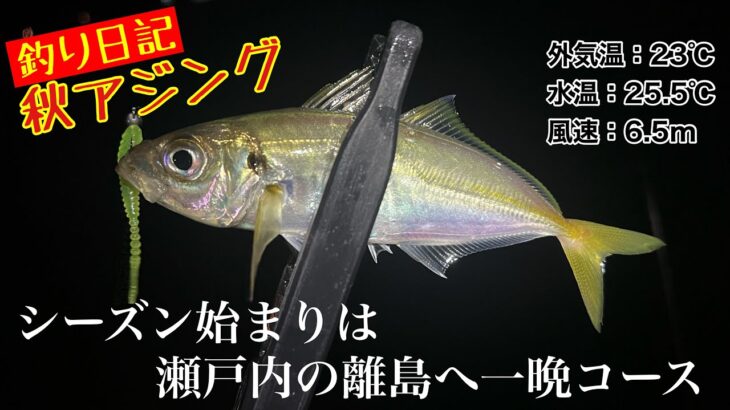 【アジング】瀬戸内海の島へ渡ってアジング一晩コース。