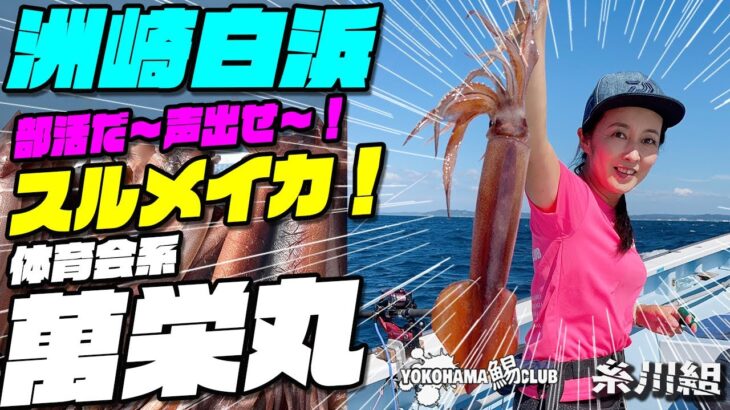 【スルメイカ釣り 体育会系！萬栄丸】洲崎白浜スルメイカ釣り 船長も中乗りさんも参戦！　みんなでオイ！シャ～！部活だ～！声出せ～！スルメイカもびっくり楽しい船上～我らがカズちゃんの取り込みも～