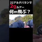 【バス釣り】22アルデバランBFSで2gのルアーの飛距離