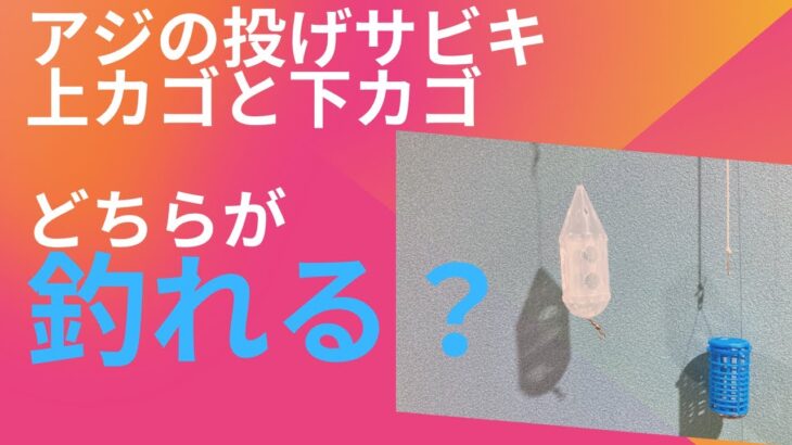 アジ釣りの投げサビキ釣りは上カゴと下カゴ、どっちか釣れる？