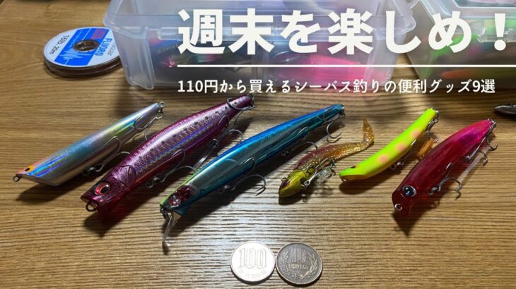 【週末を楽しめ！】110円から買えるシーバス釣りの便利グッズ紹介