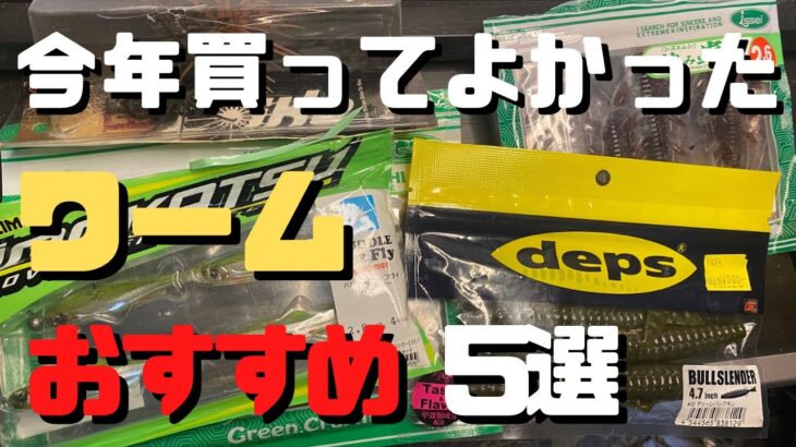 【バス釣り】今年買って良かったルアー5選！2022年に大活躍したワーム。2023年も釣れるワームを厳選した結果。【釣れるワーム】【デカバス率アップ】【冬のバス釣り】【12月・1月バス釣り】