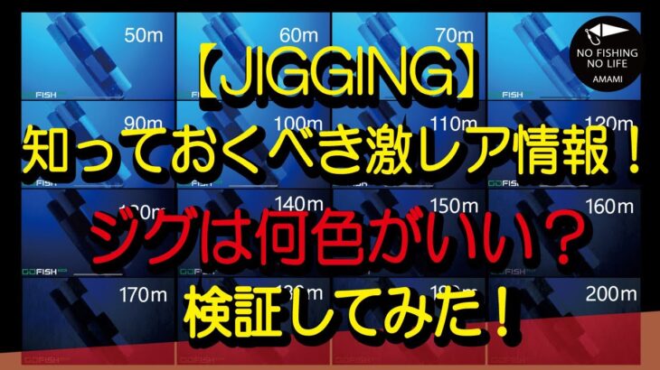 【ジギング】ジギングするなら絶対知っておくべき激レア情報！海底でジグの色はどんな色に変化するのか？どの色味が1番有効なのか？太陽光がどこまで届いているのか？検証してみた！【水中映像】