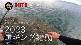 【エギング2023】浜ちゃんが遂に動きだす！？だけど何か様子がおかしい‥