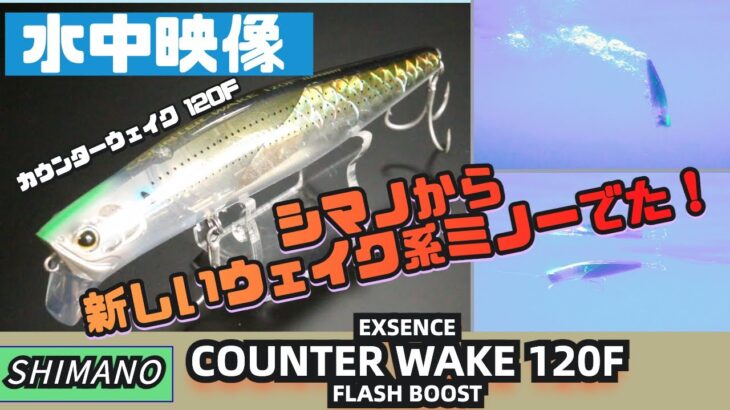 【水中映像】シマノの新作カウンターウェイク120f！新しいウェイク系ミノーでシーバスを釣ろう！【シーバスルアー】