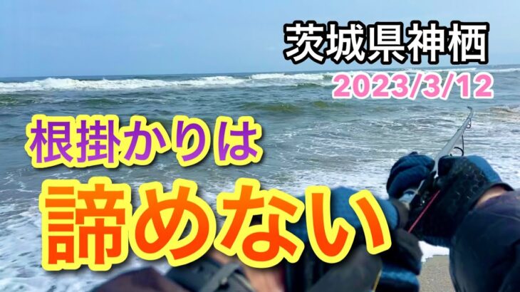 【茨城県神栖サーフ】初春のサーフで根掛かりするも諦めずに対応したらおまけが付いてきた