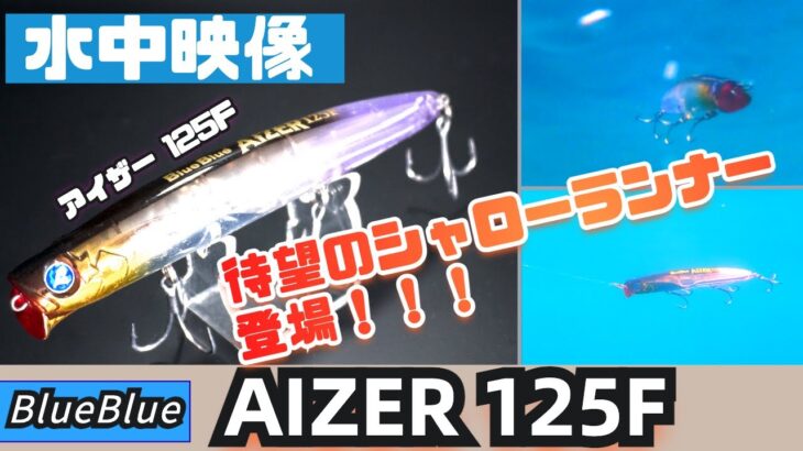 【水中映像】ついに発売！アイザー125F！伝説のシャロランナーとなるか！？【シーバス】【ブルーブルー】