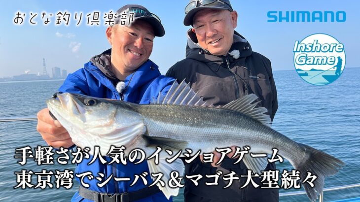 【おとな釣り倶楽部】春の東京湾、インショアゲームで狙う、良型シーバス・マゴチ