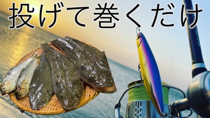 【サーフ釣り】投げて巻くだけで・・