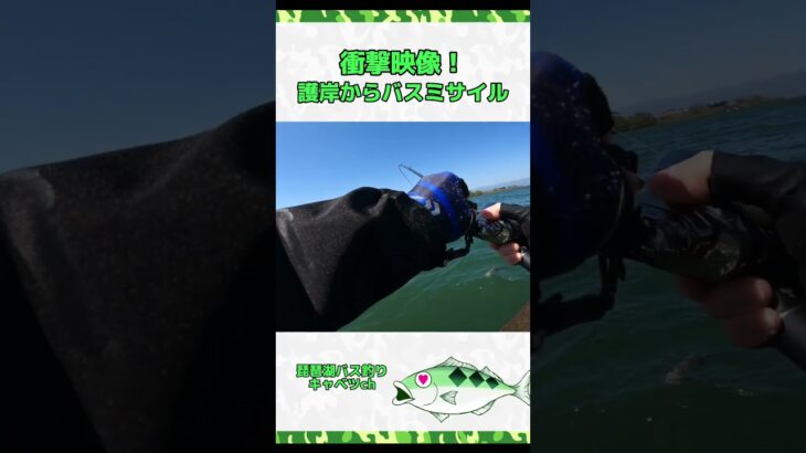 バイトシーン丸見え！3.5kgのバスがルアーに突進する！#shorts #バス釣り #琵琶湖バス釣り #釣り #fishing