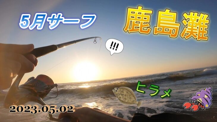 【鹿島灘サーフ】ヒラメを狙いに🎣5月のサーフはどんな感じかな❔