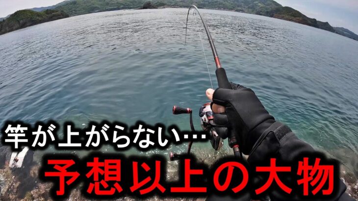 エギングタックルに突如現れた大型魚が掛かり、圧倒的パワーでぶち曲げられる…