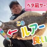 スナメリもこもこのベタ凪サーフからヒラメを釣る‼️【リンバー縛り】