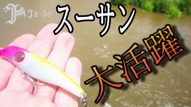 雨後のリバーシーバス狙いでスーサンを投げたら極太某魚が２発！〈2023年6月上旬〉