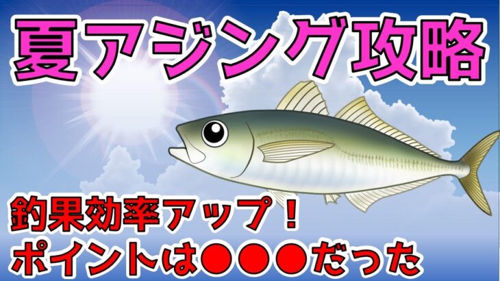 【夏アジングの極意】夏のアジングを楽しむ攻略法/〇〇量が重要