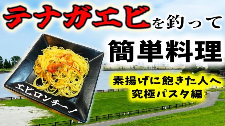 テナガエビを釣って簡単料理 – 素揚げに飽きた人へ究極パスタ エビロンチーノ編 – 荒川 東京湾奥 小物釣り