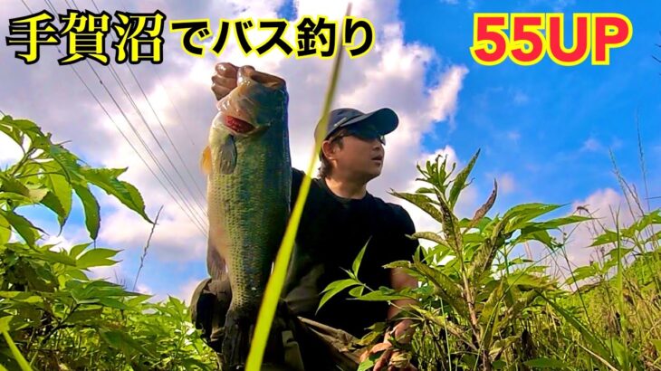 手賀沼で55センチ　バス釣り