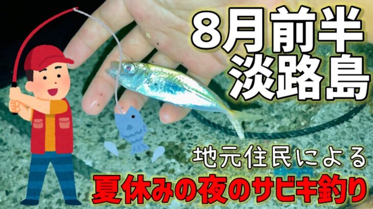 淡路島の常夜灯の下でサビキ釣りしてみた【淡路島釣り】