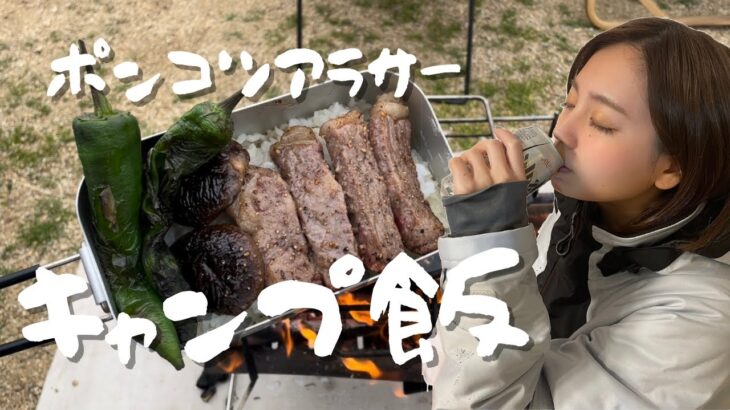 【ソロキャン】間違いないステーキ丼【ポンコツクッキング】