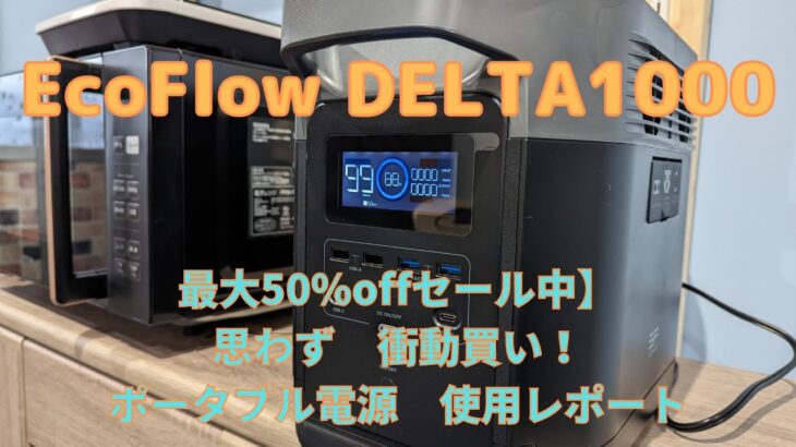 【最大50%offセール中】EcoFlow DELTA１０００　思わず衝動買い　使用レポート