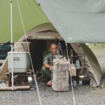 【ソロキャンプ】歴１年⁉︎バイクツーリングも楽しむテント🏕迷彩好きキャンプ道具紹介