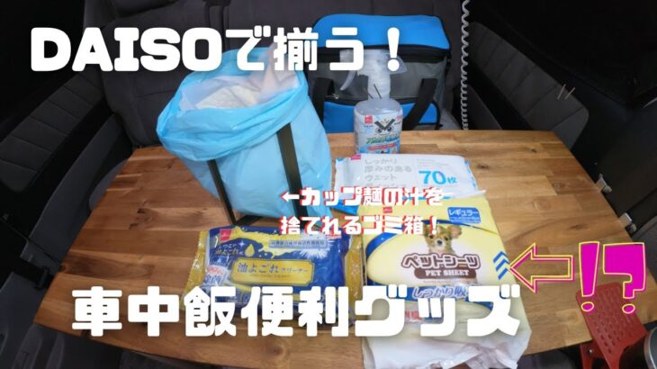 【車中泊グッズ】車中泊時のごみ処理に困らない！まさかのDAISOペットコーナーにあった神商品を紹介！【アルファードキャンピングカー】