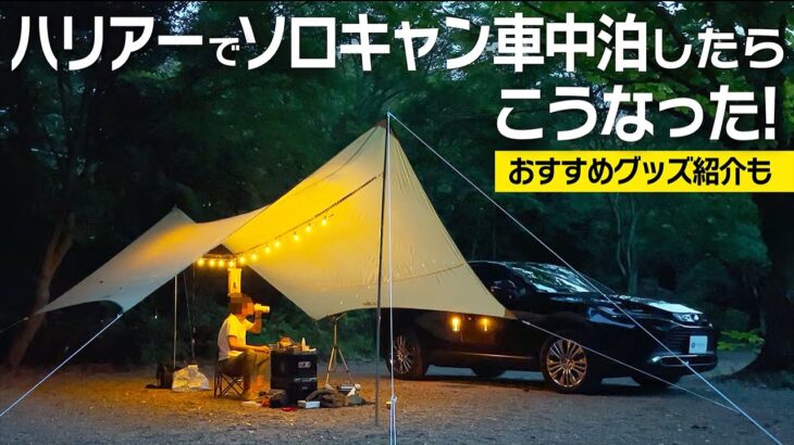 【ハリアー】キャンプ場行ったら私一人だった！リアルソロキャン！おすすめグッズも紹介します Solo Car Camping with Toyota Harrier/Venza