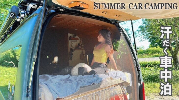 ［車中泊の旅］初夏の車中泊は網戸をつけて快適に。夏の虫対策/ハイエース#carcamping#camping#营#캠프