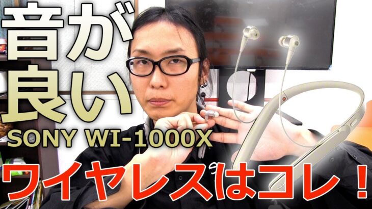 #SONY のネックバンド式ワイヤレスイヤホンWI-1000Xは音が良い！