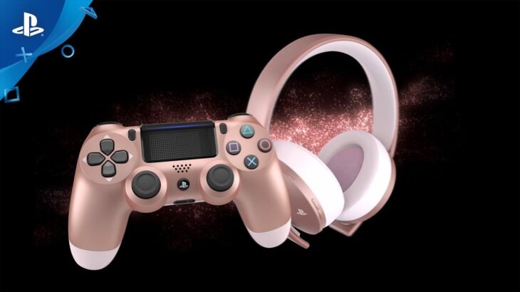 DUALSHOCK®4とワイヤレスサラウンドヘッドセットにメタリックカラーの新色「ローズ・ゴールド」登場！