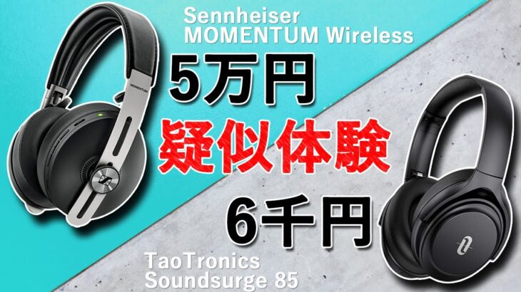 ヘッドホンのノイズキャンセリングと音質を疑似体験  【ゼンハイザー MOMENTUM Wireless × TaoTronics Soundsurge 85】