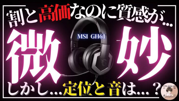 【MSI】これが音質だけに特化したゲーミングヘッドセットか…【IMMERSE GH61】