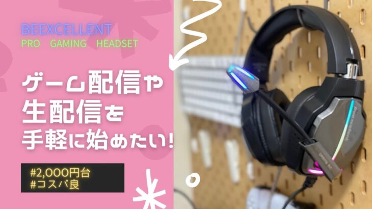 2,000円台！？「安い！使える！」ゲーミングヘッドセットを開封＆使用していくよ【Beexcellent GM-8】