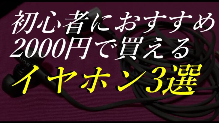 【初心者必見】2000円で購入できる高コスパイヤホン3選