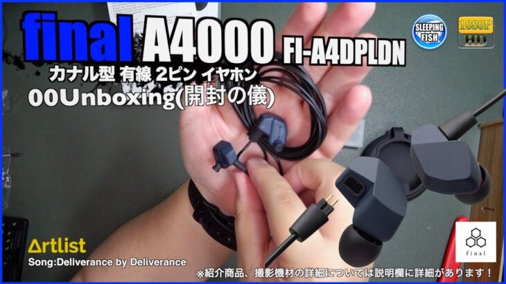 final A4000 FI-A4DPLDN カナル型 有線 2ピン イヤホン 00Unboxing(開封の儀)