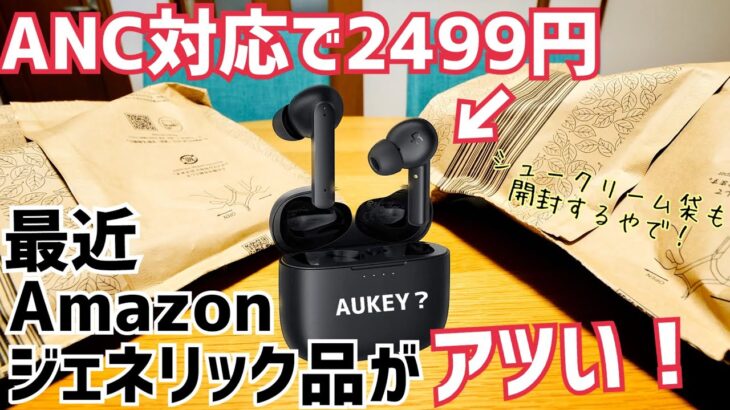 ANC搭載イヤホンが2,499円！今、Amazonノーブランド・Generic・N/A品がアツい！【AUKEY】