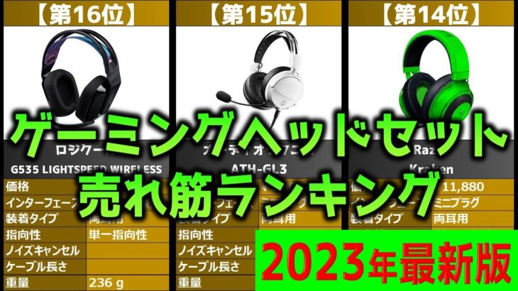 【2023年】「ゲーミングヘッドセット」おすすめ人気売れ筋ランキング20選【最新】