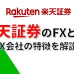楽天証券とは？FX会社の特徴を解説!