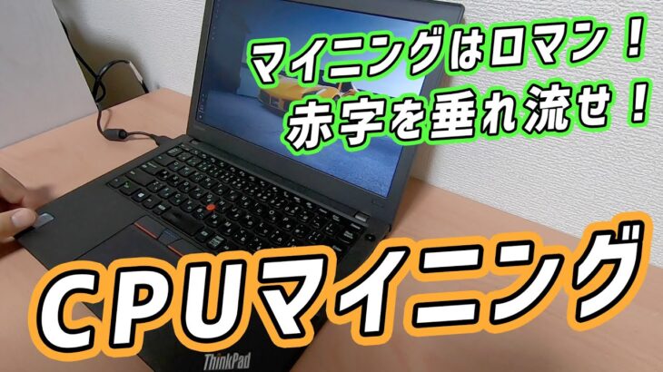 CPUマイニングで一攫千金を狙ったが予想通りの赤字を垂れ流してしまった動画