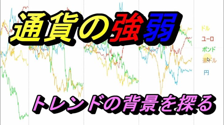 【FX】通貨の強弱チャートを利用してトレンドの背景を探る