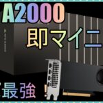 【マイニング】RTX A2000 噂のワッパ最強業務用グラボを買って即マイニングします♪