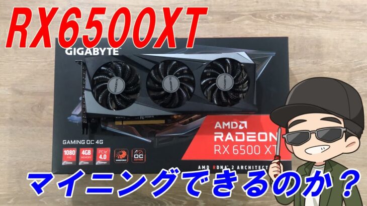 RX6500XTはマイニングできるのか？【RVN・ETC・ERG・TONなど７通貨を検証】