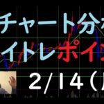 FXチャート分析とデイトレポイント　2/14（月）