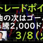 FXチャート分析とデイトレポイント　3/8（火）