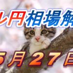 【TAKA FX】ドル円為替相場の前日の動きをチャートから解説。日経平均、NYダウ、金チャートも。5月27日